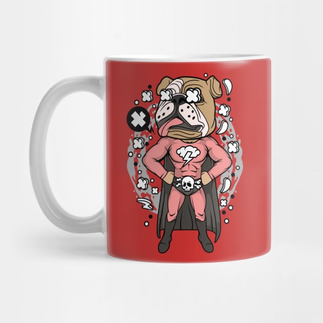 Super Pug Illustration by Mako Design 